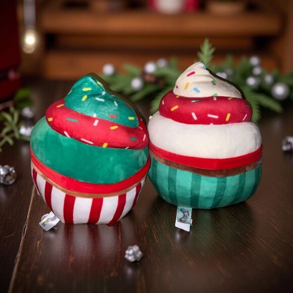 2 Holiday Squishmallows Chandra & Chantel Cupcakes 8” Tags Included - Picture 3 of 3